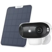 Reolink Argus 4 Pro + Solarpanel 2 4K 180°-Ansicht Akkukamera 2,4/5GHz Wi-Fi Securitycam (4K, ColorX-Nachtsicht, Außen-Sicherheitskamera)
