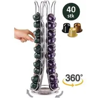 Rungassi Kapselhalter Kaffeekapsel Ständer Kapselspender Kapselhalter drehbar 40 Kapseln
