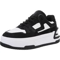 Ital-Design Damen Low-Top Freizeit Sneaker (88828485) Keilabsatz/Wedge Sneakers Low in Schwarz