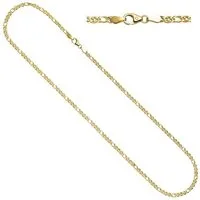 JOBO Goldkette, Zwillings-Panzerkette 585 Gold 45 cm 3 mm