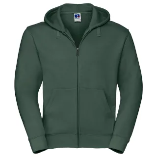 Russell - "Authentic" Hoodie mit durchgehendem Reißverschluss für Herren (Flaschengrün)