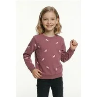 Name It Sweatshirt NMFVALBA – Sweater mit Herzchen-Alloverdruck und Rippbündchen bedruckt, casual, regular fit, Sweatware, Rundhals