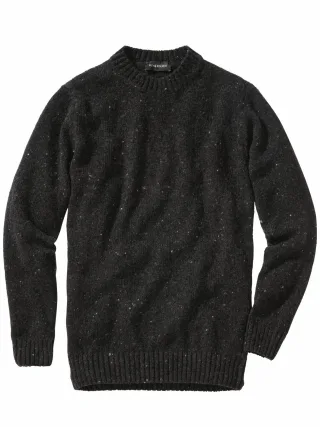 Mey & Edlich Herren Muße-Pullover Schwarz 60 % Wolle, 20 % Viskose, 20 % Polyamid