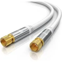Primewire SAT-Kabel, Koax, F-Verbinder (1000 cm), Premium HDTV SAT Koaxialkabel, 4fach Schirmung, 135dB, 75 Ohm - 10m