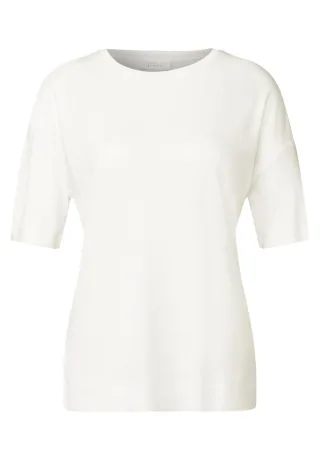 Street One Studio - Lässiges Basic T-Shirt weiß - Gr. - 36
