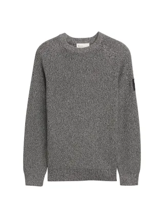 Denim Tom Tailor - Strickpullover mit Struktur black salt and pepper mouline - Gr. - XL