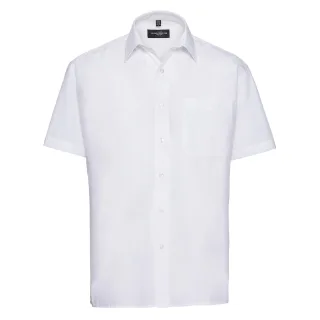 Russell Collection - Hemd Pflegeleicht für Herren kurzärmlig (Weiß)