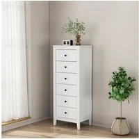 OTTO home Kombikommode Borkum Sideboard Anrichte mit 6 Schubladen Landhaus weiß (hochwertige Griffe aus Metall), Kommode Schrank Wäscheschrank mit 6 Schubladen