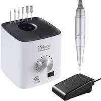 JCMaster Maniküre-Pediküre-Set, Nagelfräser 30000RPM inkl.6 Bits & Fußpedal