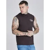 Siksilk Tanktop SikSilk Herren Braunes Ärmelloses T-Shirt