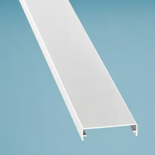 Zierklemmdeckel Alu pulverlackiert weiß für alle Verlegeprofile Breite 60 mm