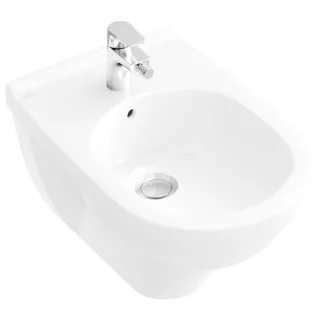 Villeroy & Boch O.Novo Wandbidet 54600001 36x56cm, weiss, mit Hahnloch und Überlauf