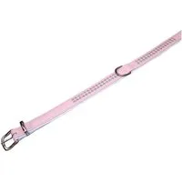 Nobby Hunde-Halsband Halsband Crystal zweireihig rosa/weiß