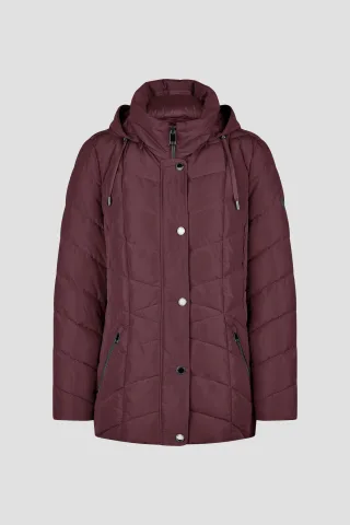 Barbara Lebek - Jacke Down Free mit Kapuze burgundy - Gr. - 48