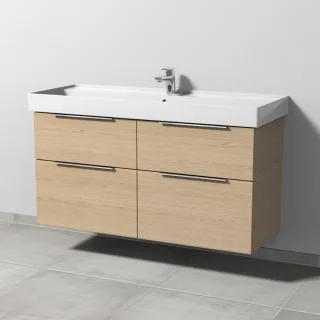Sanipa 3way Waschtischunterbau zu Villeroy & Boch Collaro Waschtisch mit 4 Auszügen, Eiche-Nordic UM83848
