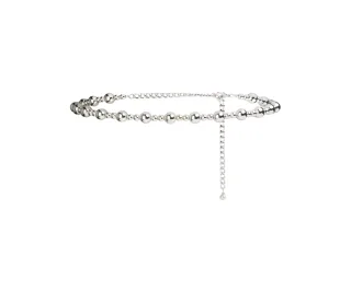 Vanzetti - Shine Bright - 15 mm Kettengürtel mit Kugeln silber glänzend