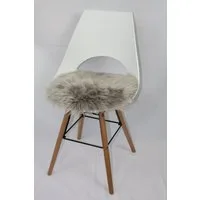 Heitmann Felle Stuhlkissen Lamm, Sitzauflage rund, Ø 45 cm, echtes Lammfell, waschbar, auch als 2er oder 4er Set
