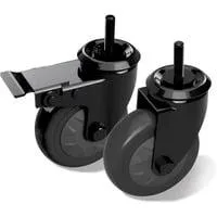 Schwenkrollen-Satz, 2 Stück, Räder-Set schwarz, für EGG Nest, modulares System und Akazientisch