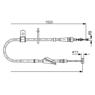 Bosch Handbremsseil hinten rechts Subaru Justy Suzuki Ignis