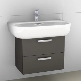 Artiqua 413 Waschtischunterschrank für 4U 123480 Stahlgrau Metallic, 413-WU2L-K25-7141-88 413-WU2L-K25-7141-88