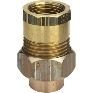 Viega Rohrverschraubung 115937 42 mm x Rp 1 1/2, Rotguss/Messing, konisch dichtend