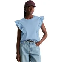 Marc O'Polo DENIM T-Shirt aus weichem Rippjersey