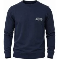 Jack & Jones Sweatshirt Pullover - Rundhalspullover mit Crew-Neck im Regular Fit für Herren Männer Sweatpullover mit Logo-Print aus Baumwollmischung