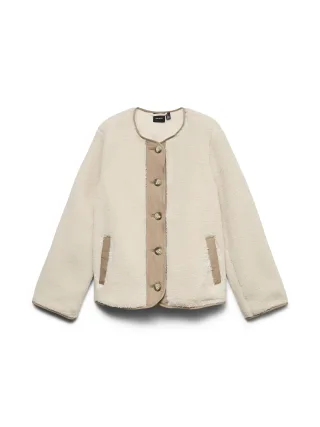 VERO MODA - VMFRANCESCA TEDDY JACKET NOOS Oatmeal - Gr. - M
