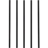 PAPSTAR Trinkhalme Mehrweg-Shake-Halme PP Ø 7 mm, 22 cm schwarz 100 Stk