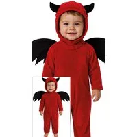 Fiestas Guirca Kostüm, Dämonisches Halloween Kostüm Flügel Rot Teufel Kapuze Horn