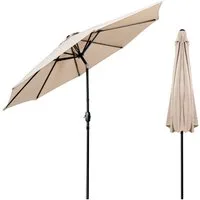 Puluomis Sonnenschirm Balkonschirm Strandschirm Marktschirm Gartenschirm Neigbar, LxB: 290x290 cm, Ohne Schirmtänder