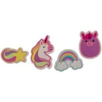 Out of the Blue Radiergummi Einhorn Radiergummi Regenbogen Radierer im 4er Set