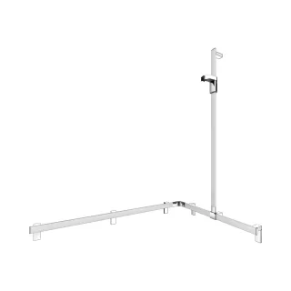 KEUCO AXESS Eck-Duschhandlauf 90° mit Brausestange, Metall, B: 85 H: 130,1 T: 115 cm, 35015170301 35015170301