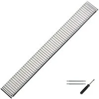 MARBURGER Uhrenarmband 20mm Edelstahl Silber Zugband