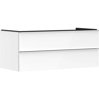 hansgrohe Xelu Q Waschtischunterschrank 54082000 1180x485x550mm, 2 Schubkästen, weiß hochglanz, chrom