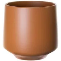 INNA-Glas Blumentopf Übertopf ZIOKA aus Keramik, matt-karamell, 20,8 cm, Ø 23,5 cm