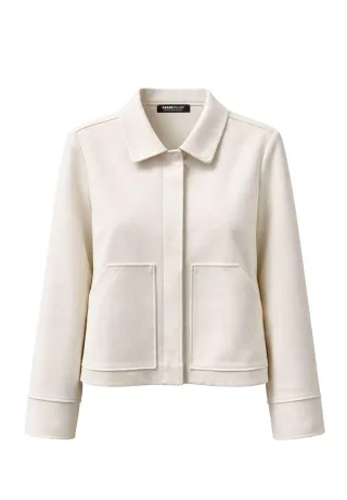 FRANK WALDER - Leichtjacke IVORY NOIR mit Knopfleiste ivory - Gr. - 44