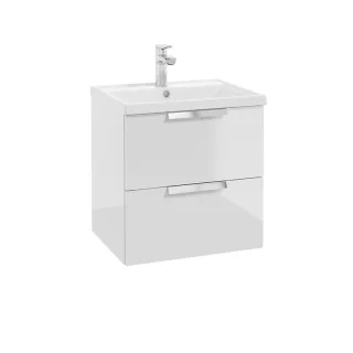 Neuesbad Serie 40 Waschtischunterschrank mit 2 Schubladen, B:500,H:500,T:400mm, Korpus/Front: weiss NB1DF001-D-050301