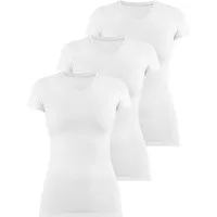Janice Kurzarmshirt 3 x Figurbetontes T-Shirt mit V-Ausschnitt Siena Damen Basic kurzarm Shirt
