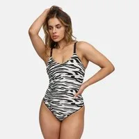 cfab Shaping-Body Bodysuit Sculpting Shapewear mit Slip-Zebra-5XL (1-tlg)