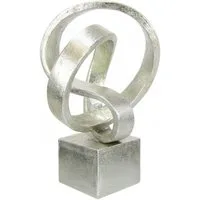 I.GE.A. Dekofigur Moderne Deko Skulptur (1 St), Ornamente Statue Dekoration Figuren Geschenkidee, silber