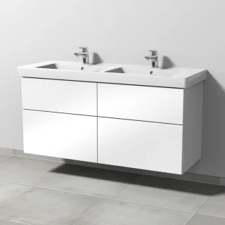 Sanipa 3way Waschtischunterbau zu Villeroy & Boch Subway 2.0 Waschtisch mit 4 Auszügen, Weiß-Glanz SF61778