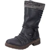 Rieker Winterstiefel Winterboots, Blockabsatz, TEX-Membran, mit gestricktem Schaftrand