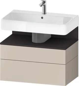 Duravit Qatego Waschtischunterbau wandhängend Taupe Matt 790x470x590 mm - QA4394080910000 QA4394080910000