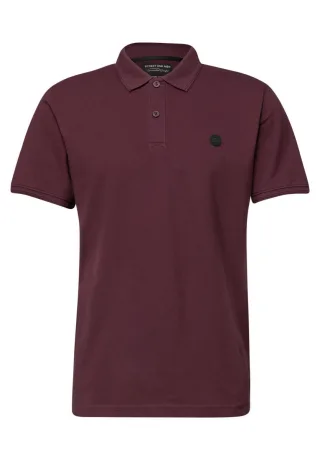 Street One - Basic Komfort-Poloshirt mit Kurzarm rot - Gr. - XXL