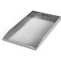 BURNHARD® Grillrost Plancha Grillplatte Edelstahl FRED 41,5 x 23,5 x 3,5 cm