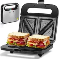 Aigostar Sandwichmaker Sandwichtoaster mit Antihaft-Keramikbeschichtung, Praktisch und Sicher, 800,00 W, Schnelles und Gleichmäßiges Aufheizen, Hochhitzebeständiges Gehäuse