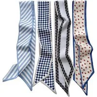 Coonoor Halstuch Handtaschen Schal, Satin Ribbon Seidentücher Scarf Damen, (4-St)
