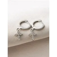 Einzelstück Ohrring-Set Cross Hoops
