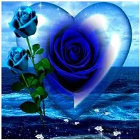 LA CUTE Malen nach Zahlen 5d Diamond Painting Rose mit Herz Malen nach Zahlen 30x30cm (Komplettset für 5D Diamond Painting inklusive Leinwand, Diamanten und Werkzeugen, Diamond Painting Set mit Zubehör für DIY-Kreativität und Entspannung), 30x30cm 5D